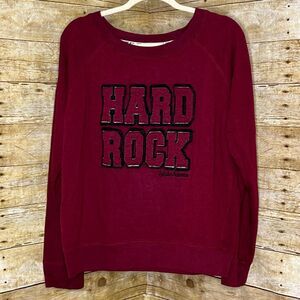 HARD ROCK CAFE' YOKOHAMA LOOSE FIT VARSITY LETTER DESTINATION SWEATSHIRT SIZE XL